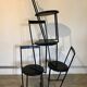 Set of 4 chairs Italy 1980 by Emilio Nanni for Fly-line