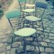 Set of four vintage chairs from the 1960s.