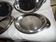 Set of 10 oval stainless steel dishes