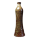 Tall bottle or soliflore in vintage handcrafted enamelled pyrite stoneware from the 60s and 70s