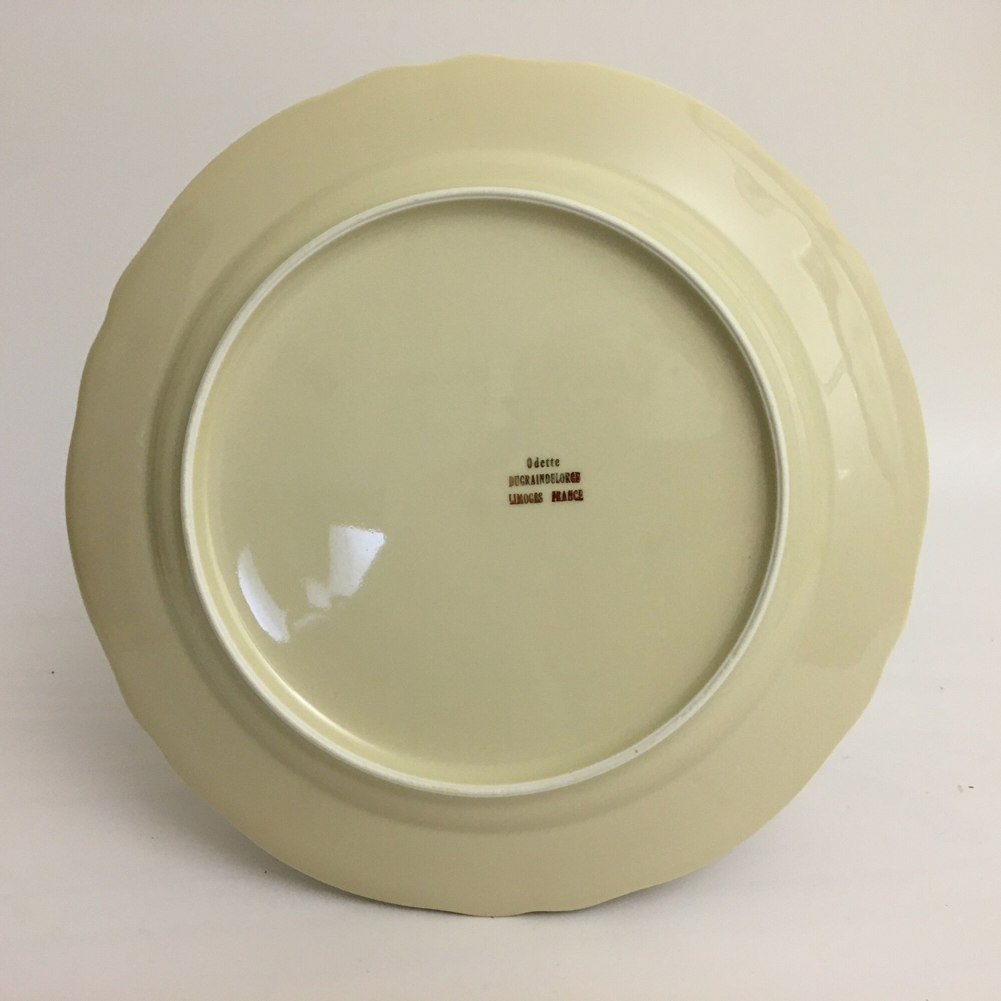 Set of 6 flat plates signed odette dugraindelorge.