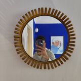 Small rattan mirror from the 60s