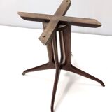 Vintage Coffee Table by Guglielmo Ulrich with an Oval Marble Top, Italy