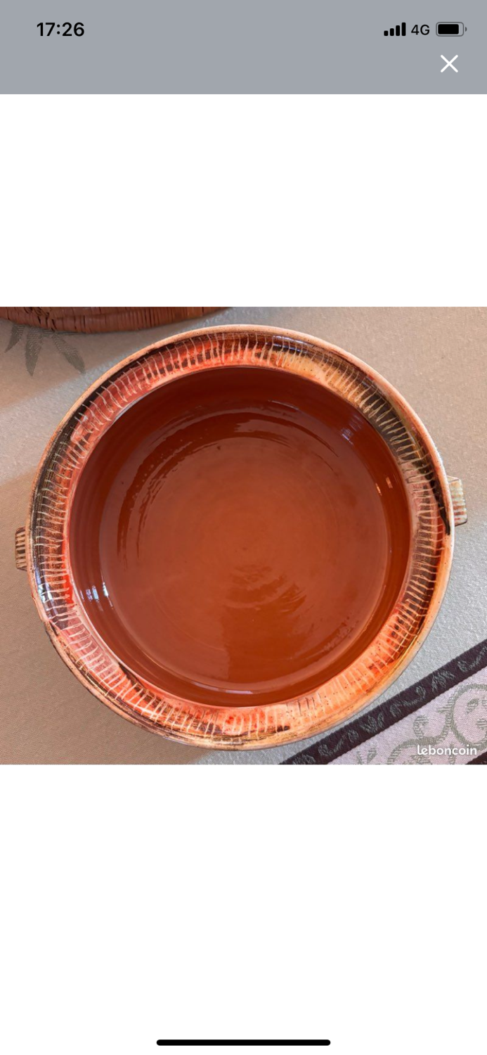 Ceramic soup tureen from Vallauris – 1950s – abstract design