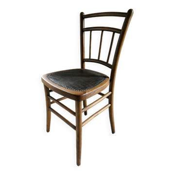 Chaise de bistrot avec assise croco, des années 20