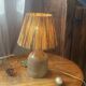 Stoneware lamp, wool lampshade