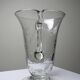 Antique glass pitcher with wheel engraving and floral decoration, Bohemia, early 20th century.