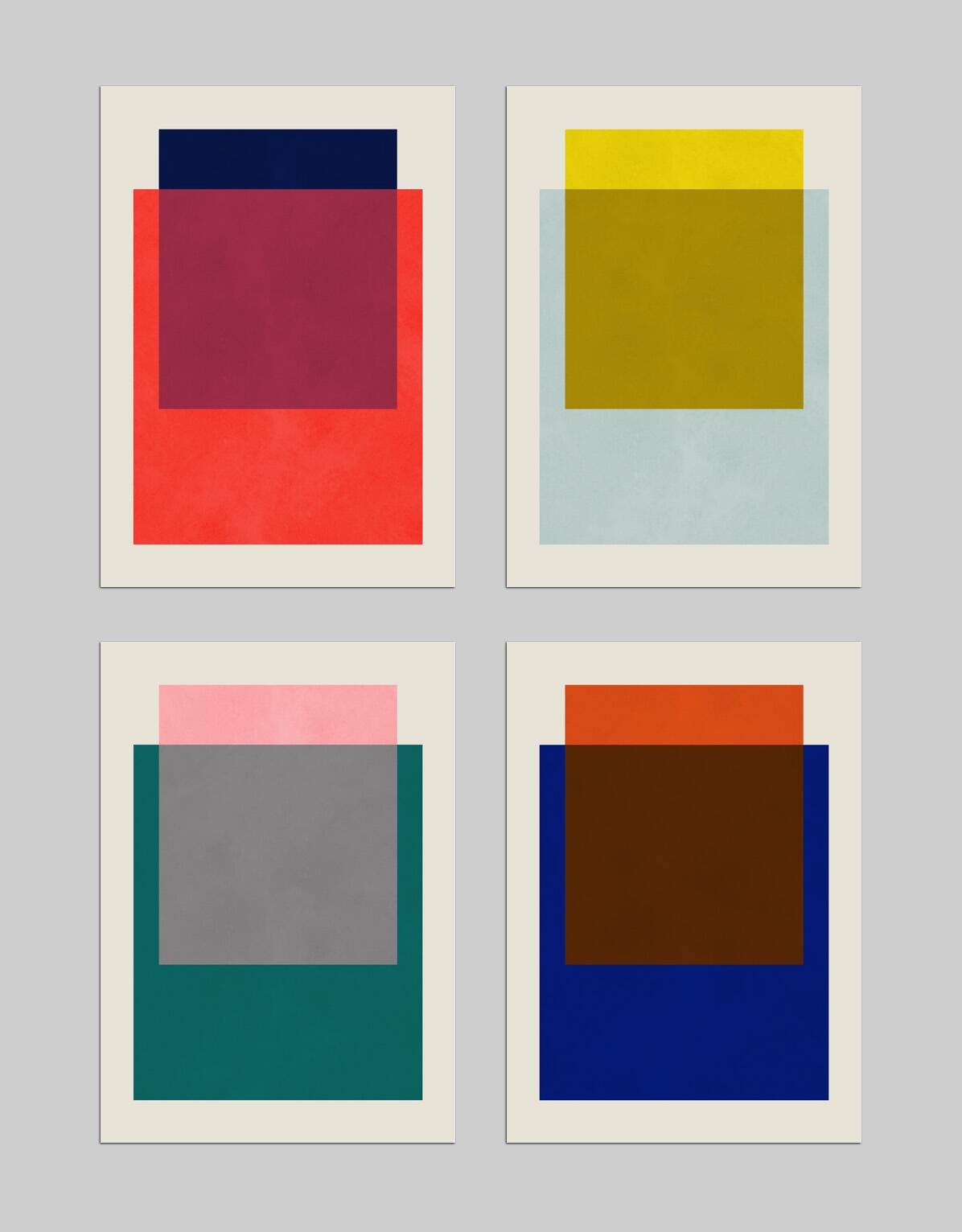 4 contemporary geometric arts