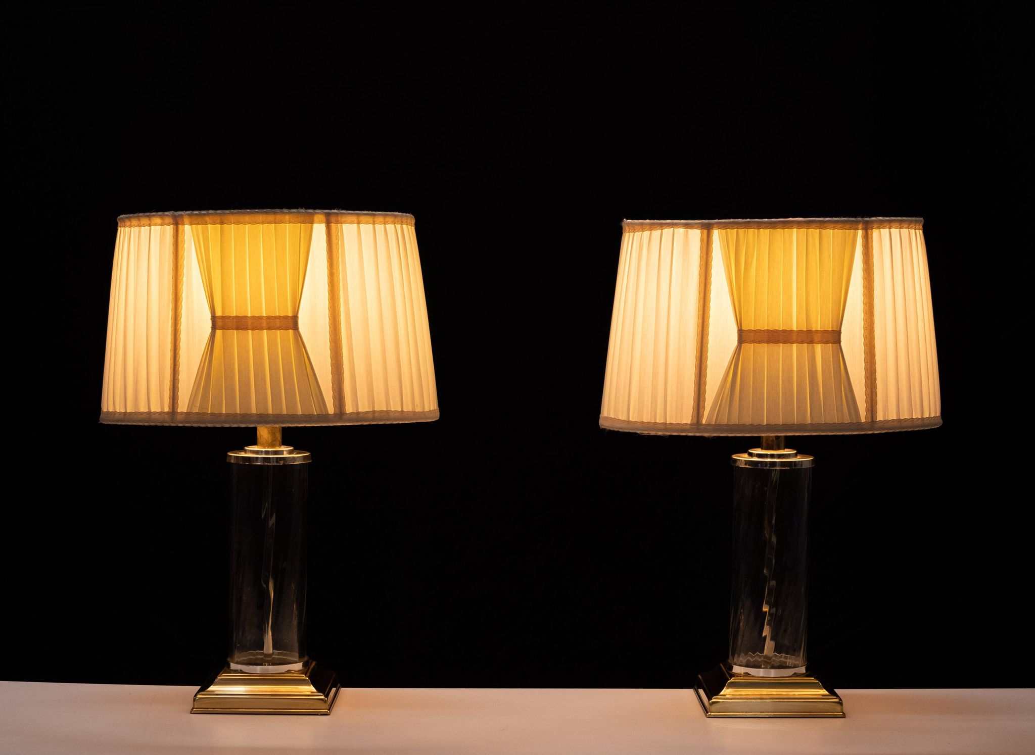set Hollywood Regency Table Lamps 1970s
