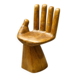 Sculptural wooden armchair – Hand shape