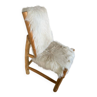 Faux fur chair