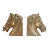 Pair of Vintage Brass Horse Bookends