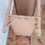 Vintage rattan console