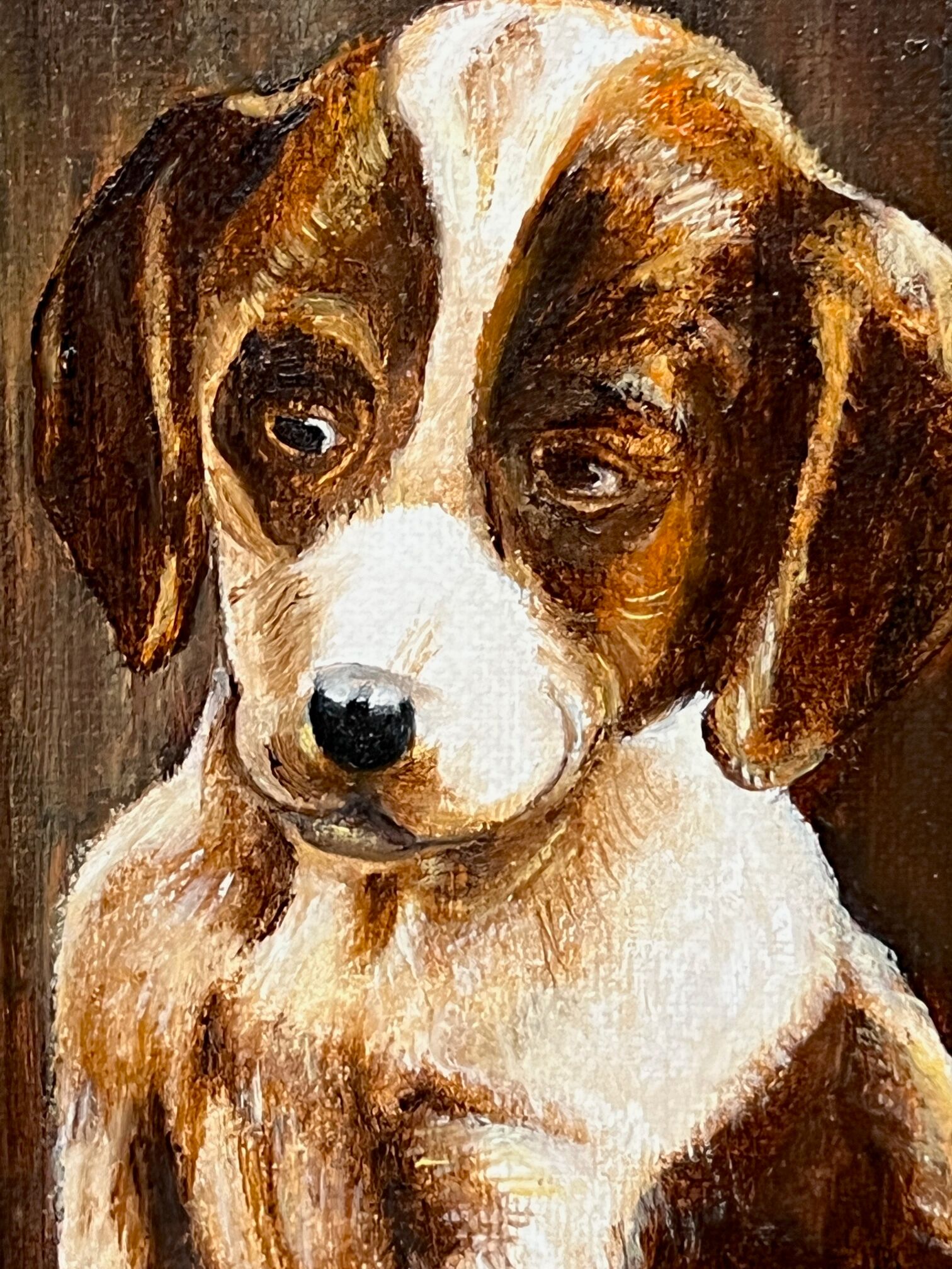 Willy van Buyten (born 1935-). Painting "Surprise". Oil on canvas.