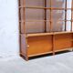Vintage wooden bookshelf library