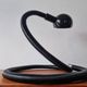 Large Black Adjustable Iconic Table Lamp Hebi, Isao Hosoe, Valenti Luce, 1970s