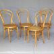 Lot de 4 chaises Kohn bistrot n°30 de 1910, assise bois