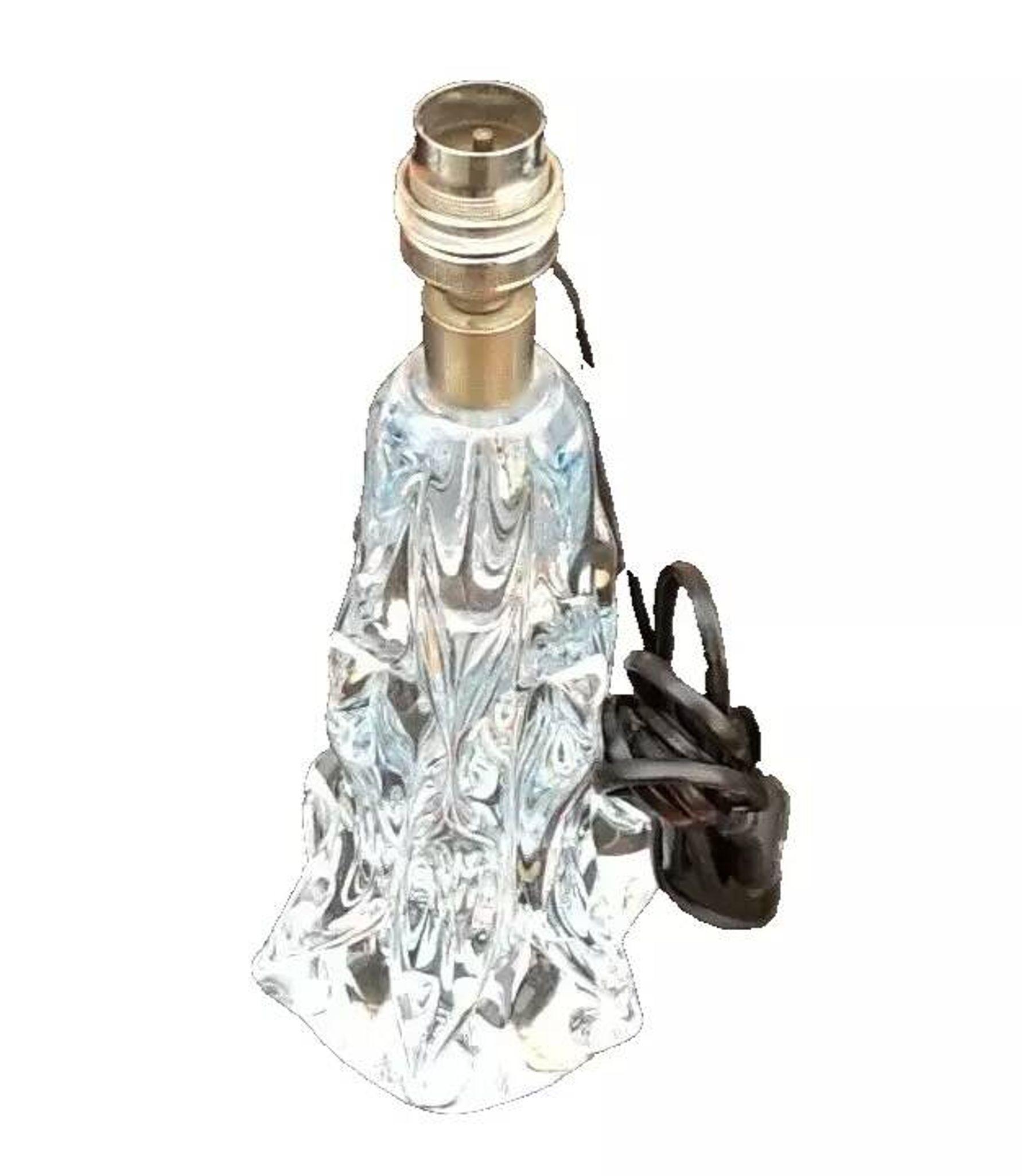 Pied de lampe (grand modèle) verre transparent années 1950