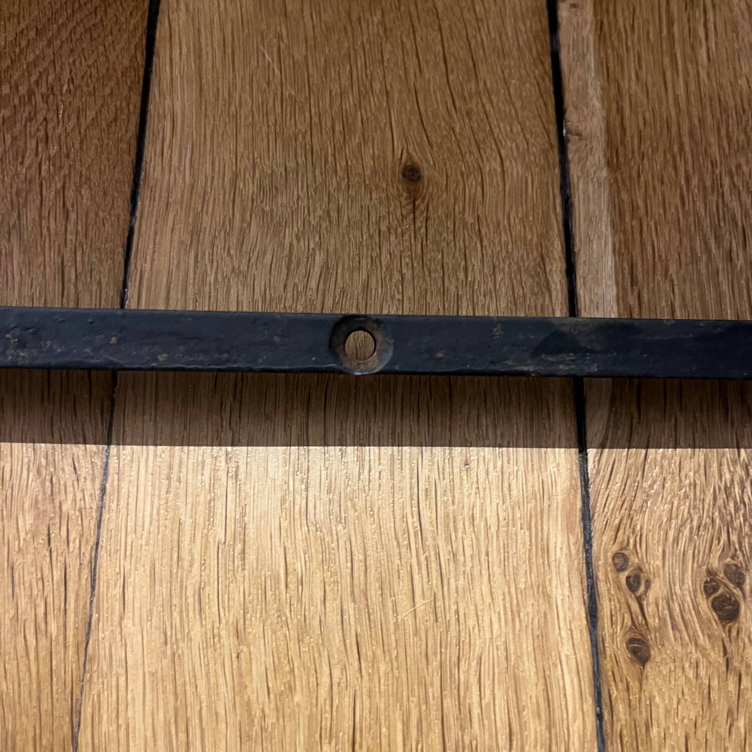 Wrought iron and marble console