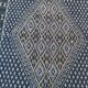 Tapis bleu tissé à la main en pure laine