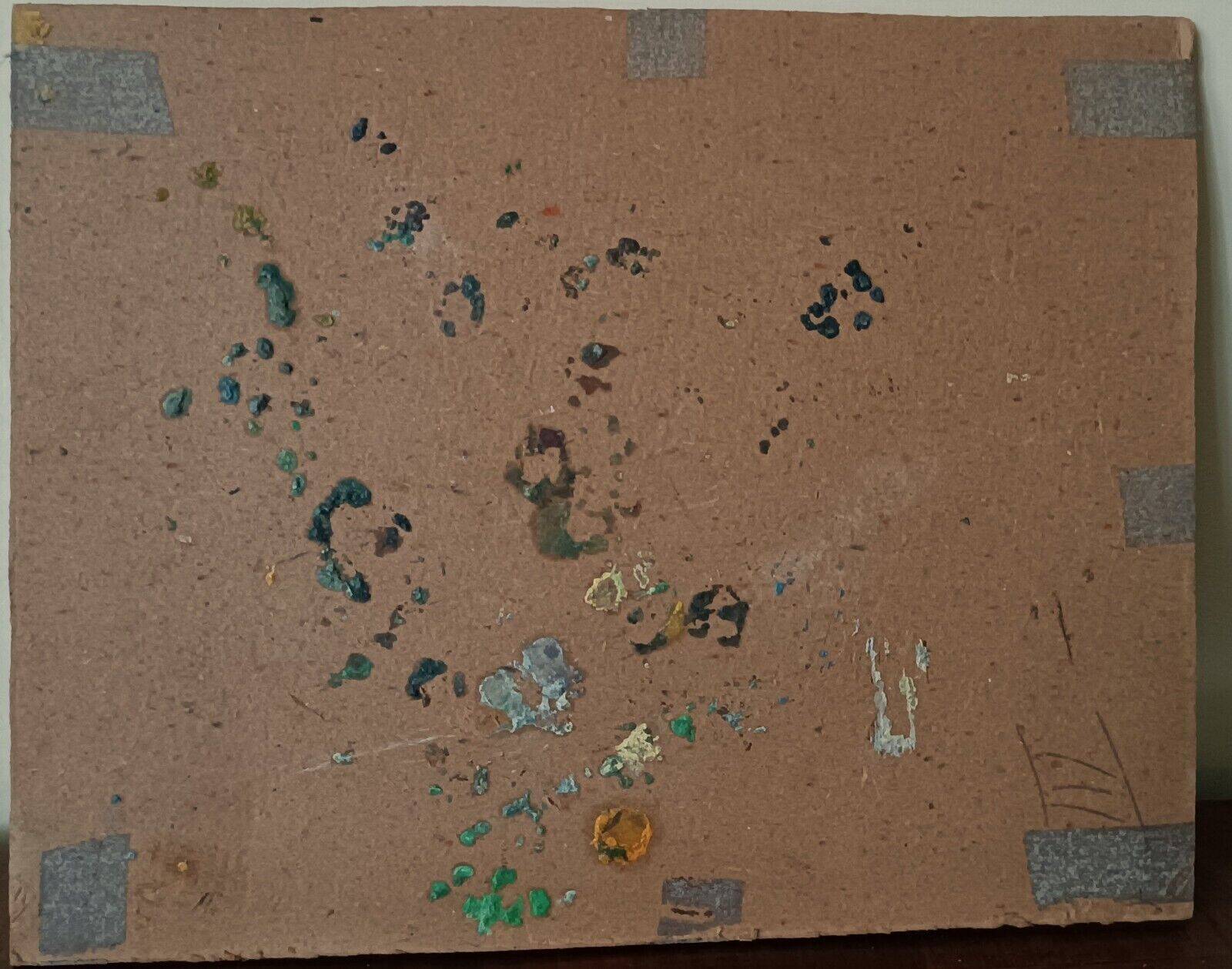 Impressionist oil painting on cardboard, France, early 1900s