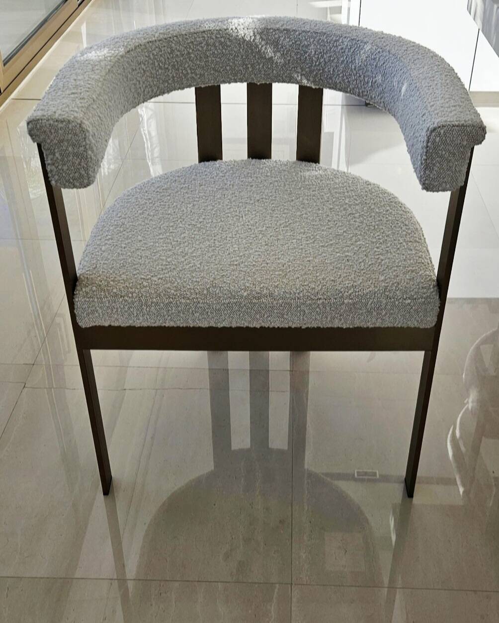 4 Eichholtz Clubhouse Bouclé Cream chairs