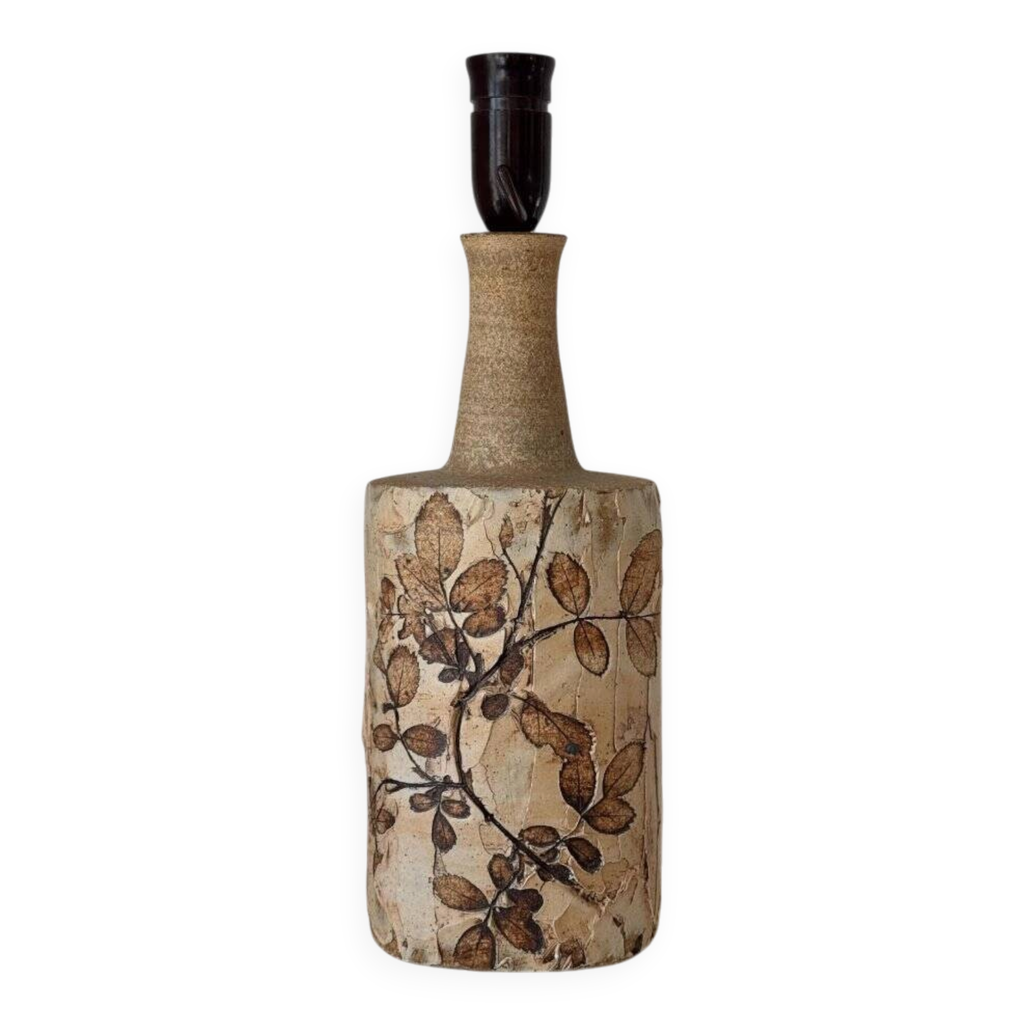 Vintage stoneware table lamp by Bodil Marie Nielsen, 1970s