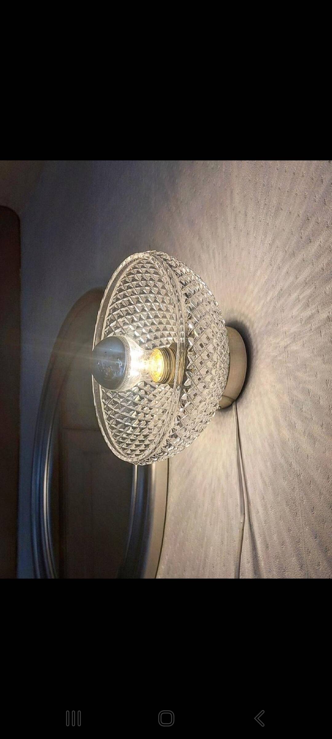 Vintage crystal wall light
