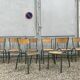 22 former vintage school chairs