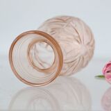 Little hyacinth vase in molded glass, vintage