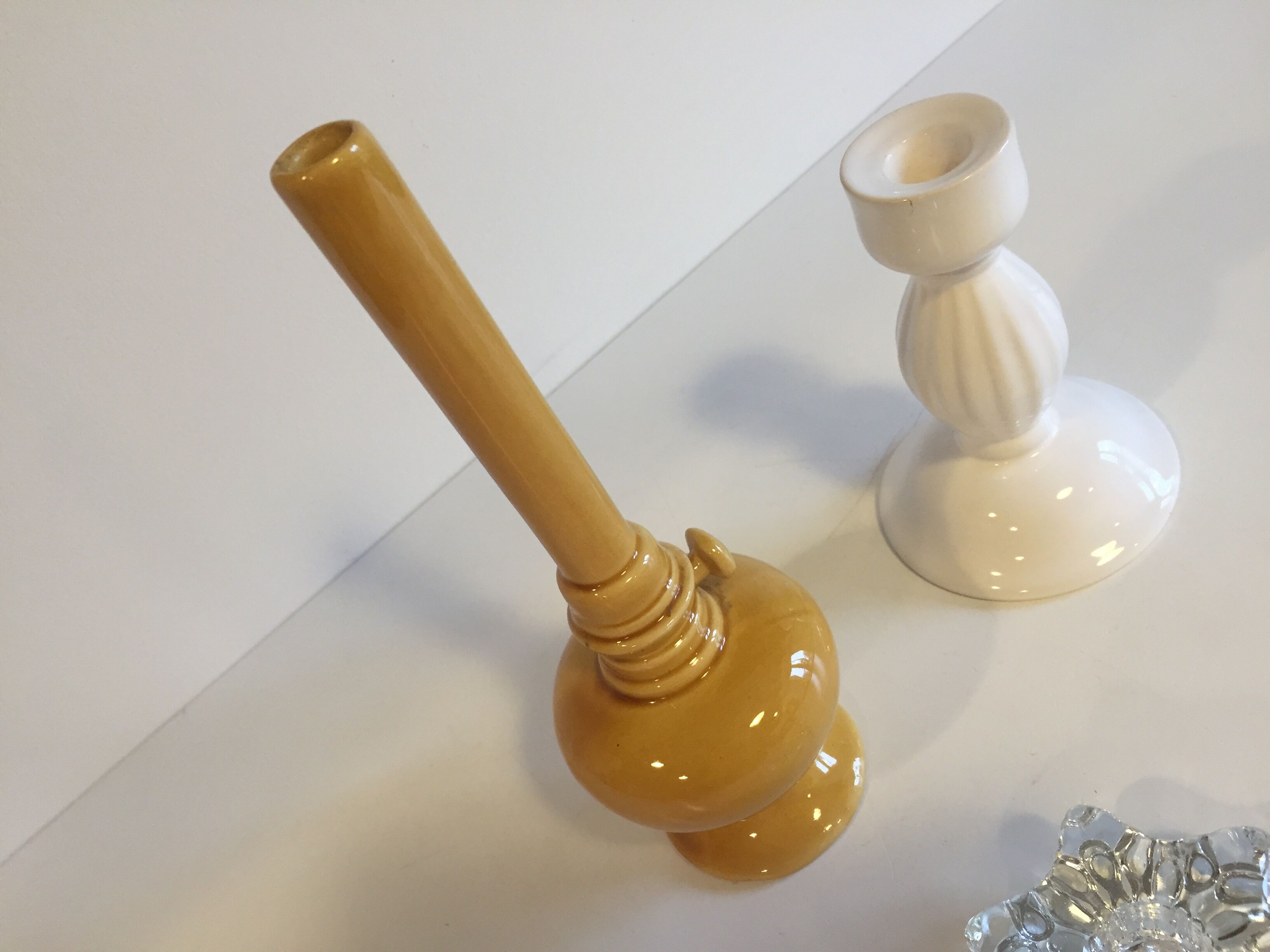 Ensemble de 3 bougeoirs vintage