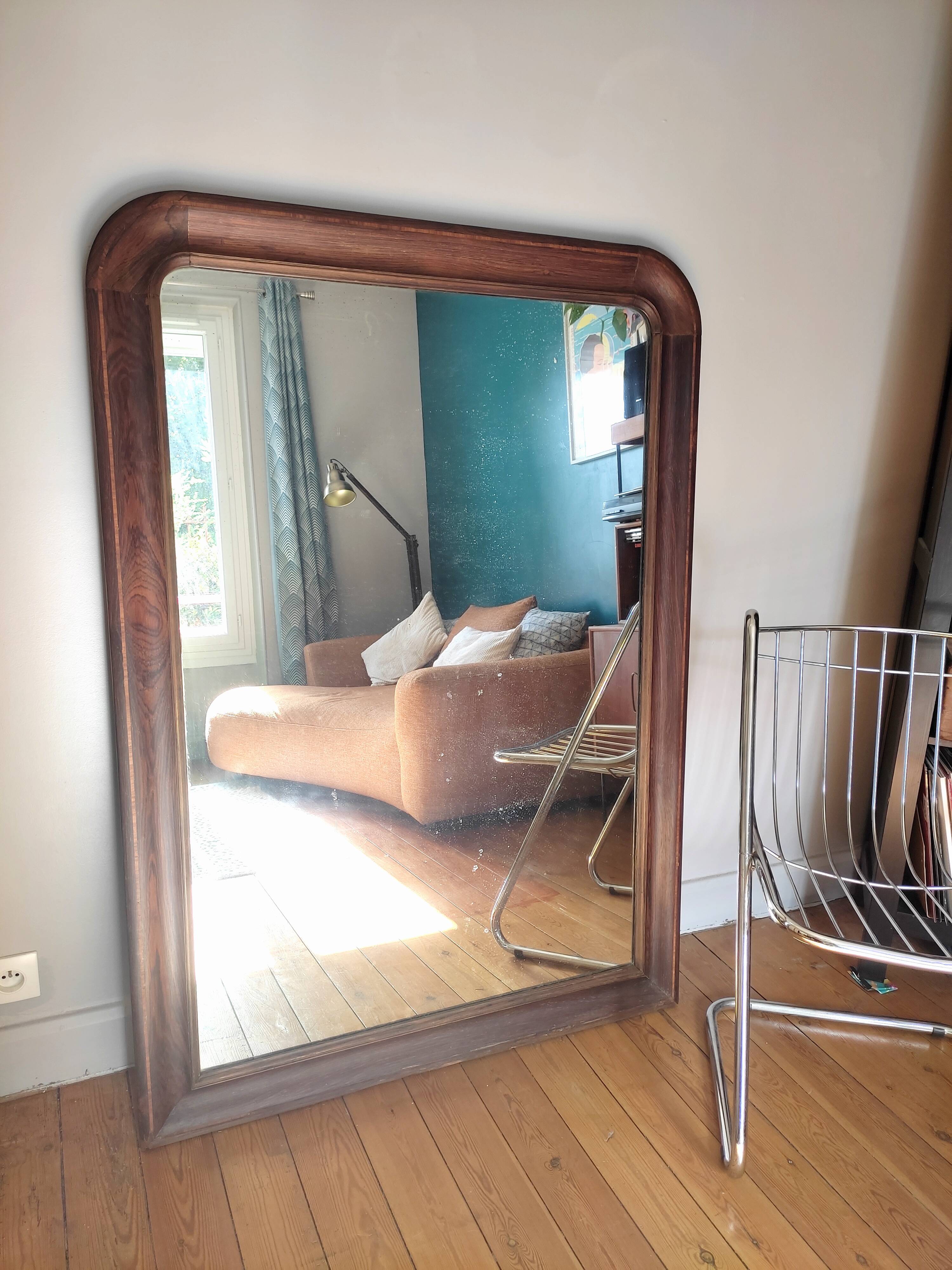 Solid wood mirror