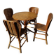 Rattan and chestnut living room