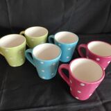 Colorful polka dot cups