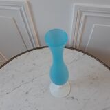 Sky blue opaline vase in the 1960s