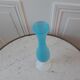 Vase en opaline bleu ciel années 60
