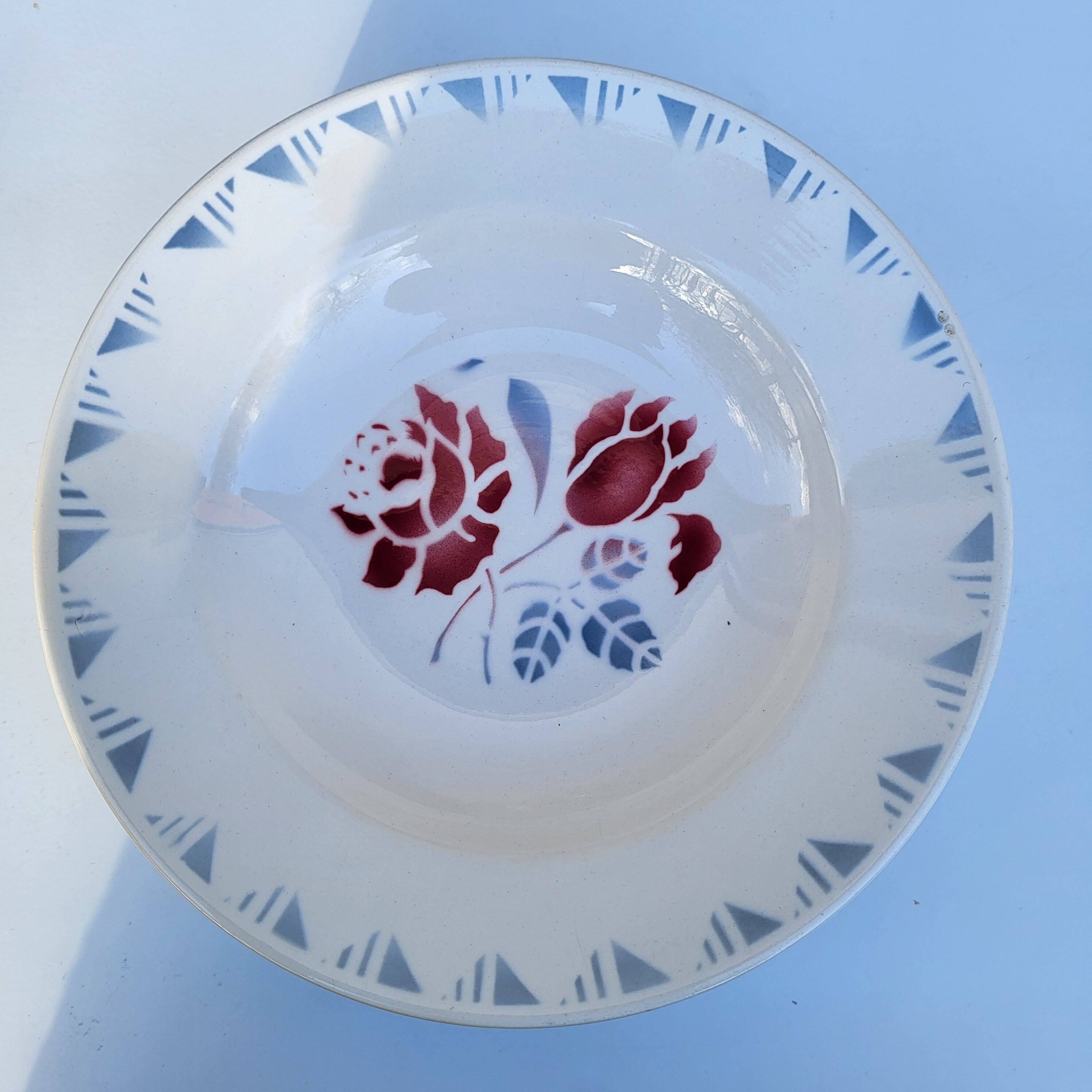 Lot 9 deep plates ▪︎ Art Deco ▪︎ Jane ▪︎ Niderviller