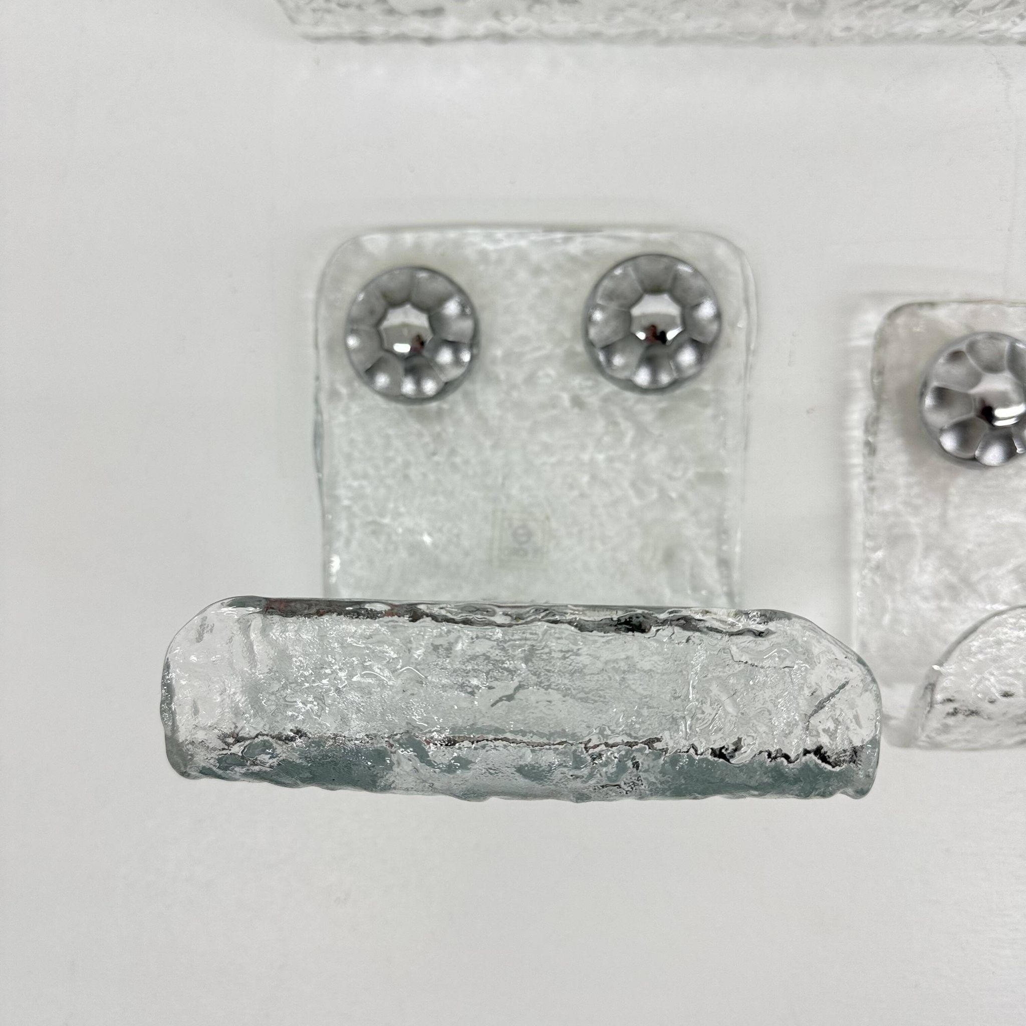 Set of Grohe ice glass bathroom set towel hanger, soap tray and plateau