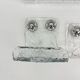 Set of Grohe ice glass bathroom set towel hanger, soap tray and plateau