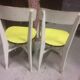2 sun yellow formica chairs