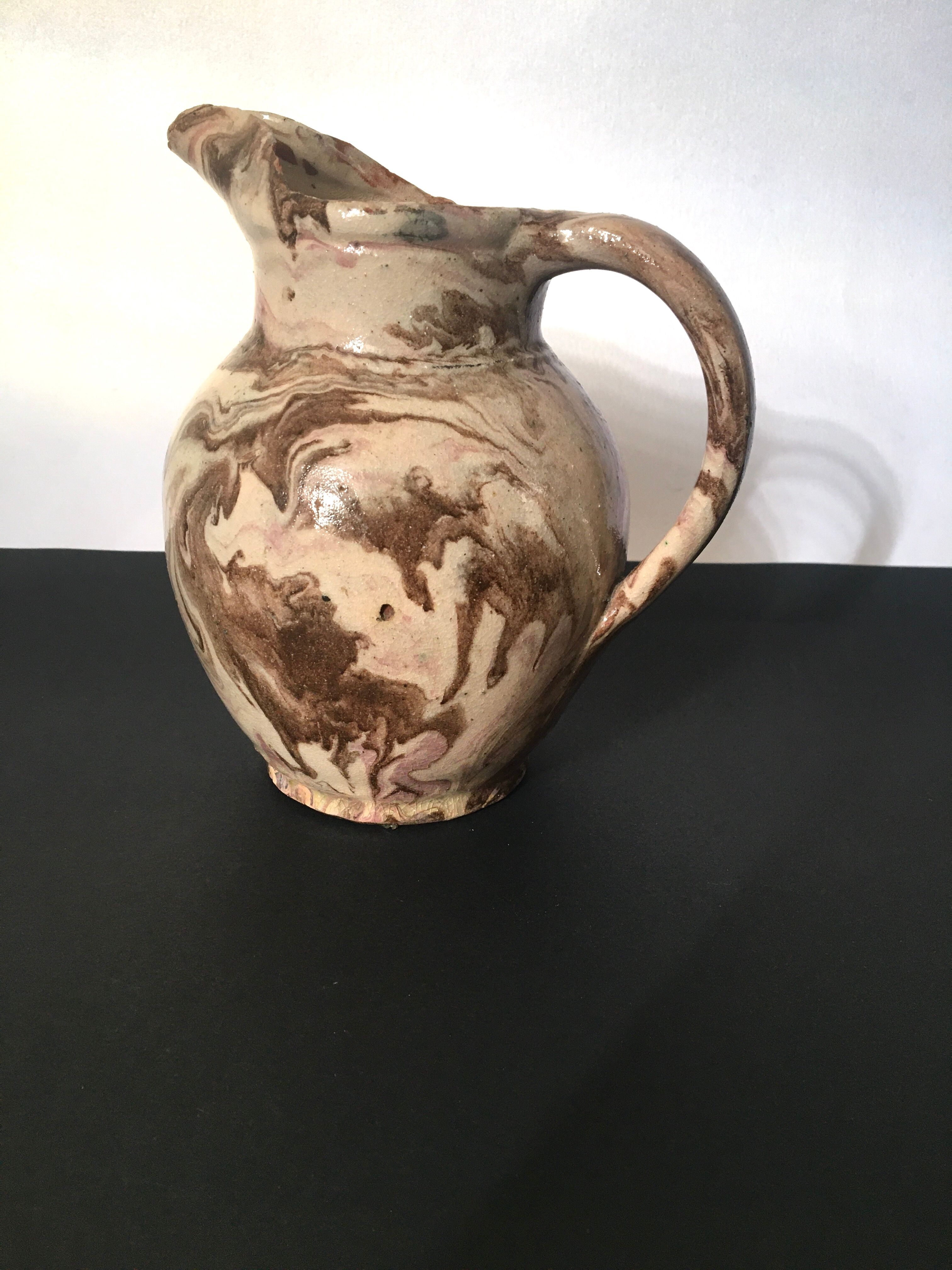 Glazed terracotta carafe