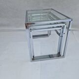 Danish tables, nickel-plated, 3 in 1, loft