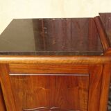 Solid walnut sideboard with small display cabinet