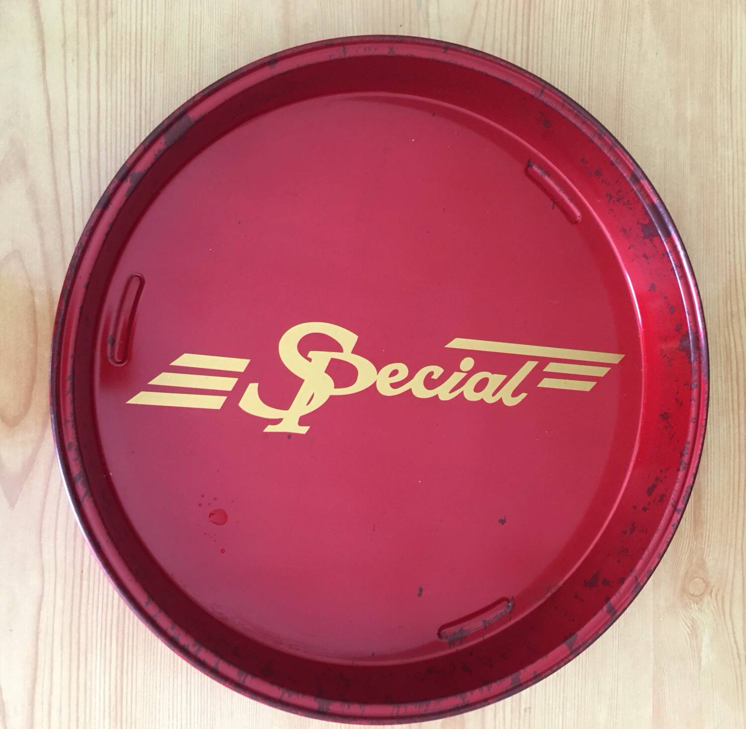 Advertising metal tray