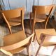 Lot de 4 chaises bistrot en bois peint