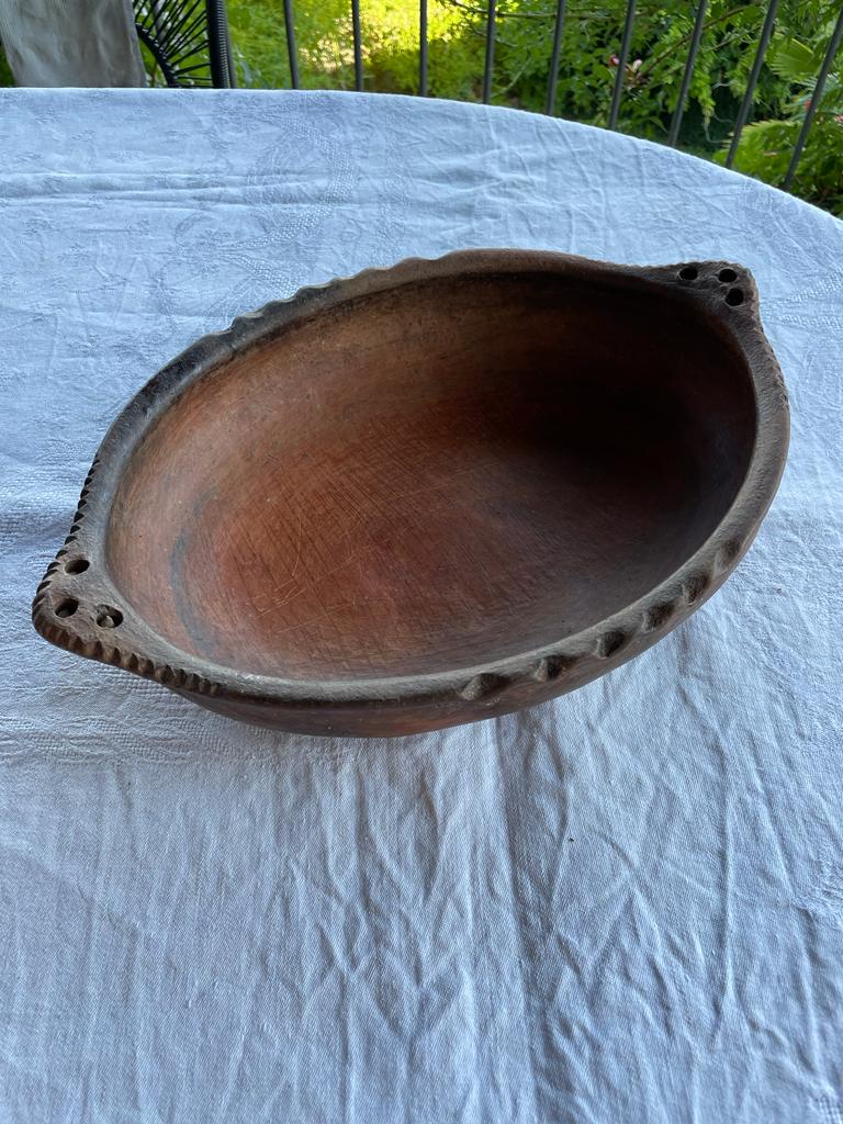 Antique terracotta dish
