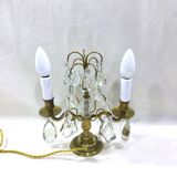 Girandole in bronze and crystal