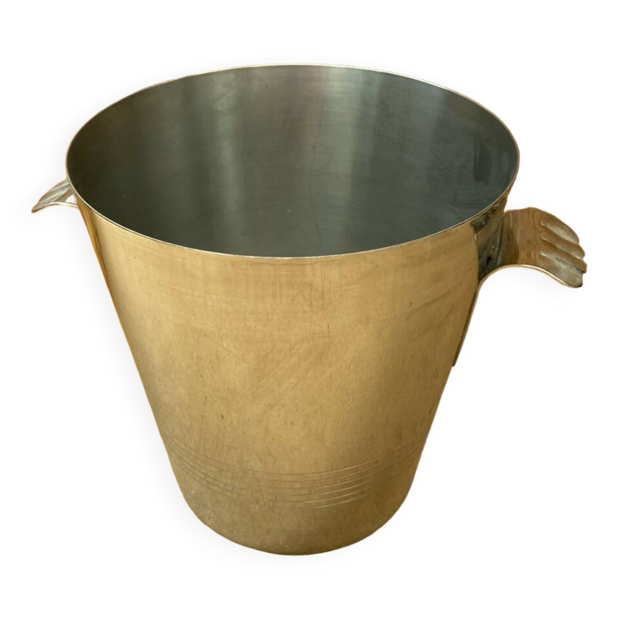 Old Champagne Ice Bucket Rémy LETANG Stainless Steel France Vintage