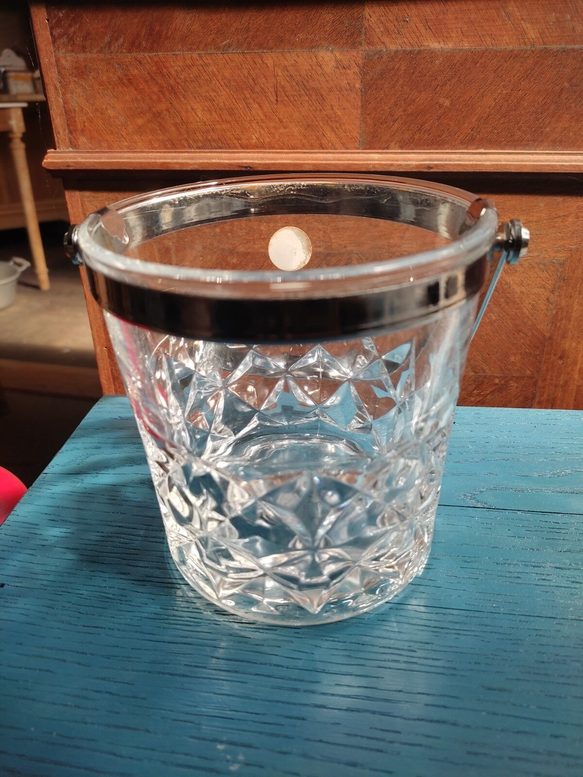 Ice bucket in d'Arques crystal and stainless steel