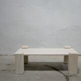 Vintage travertine coffee table by Editions Ligne Roset
